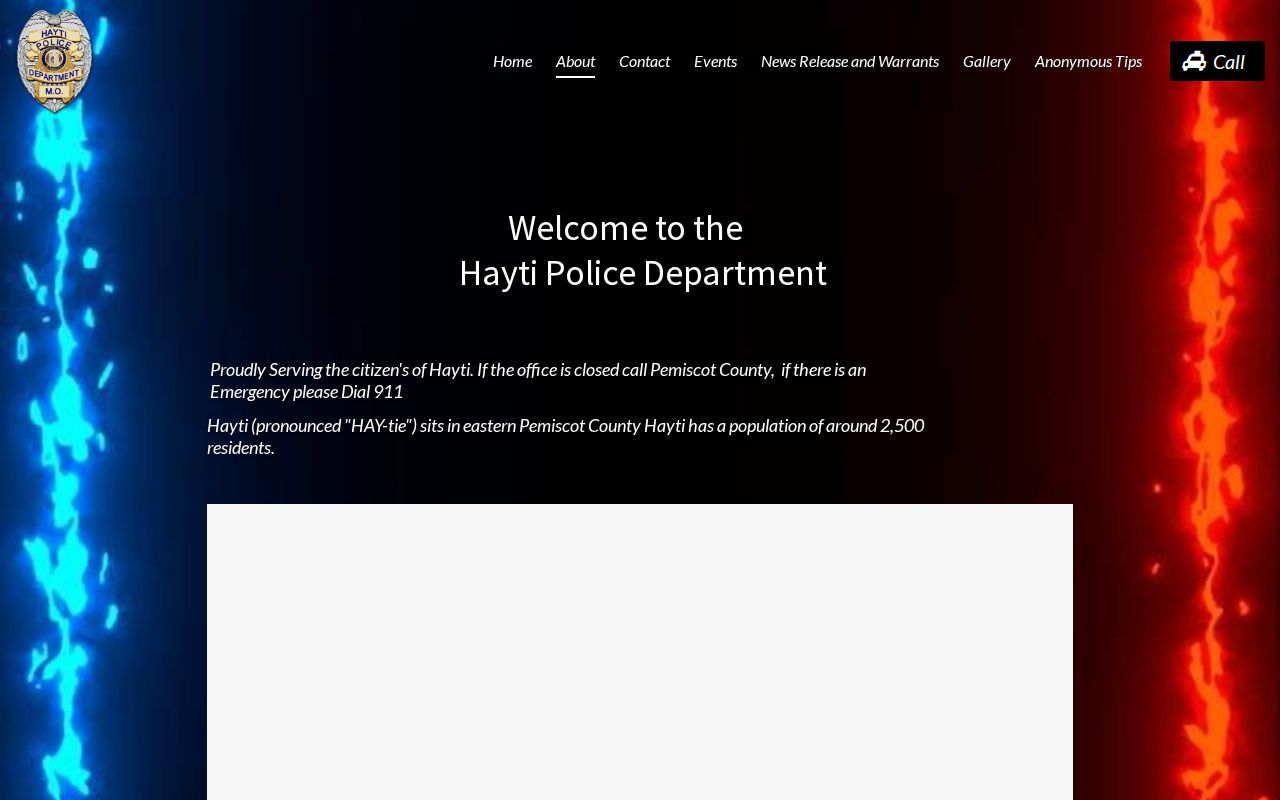 Hayti court records municipal police contact and docket route