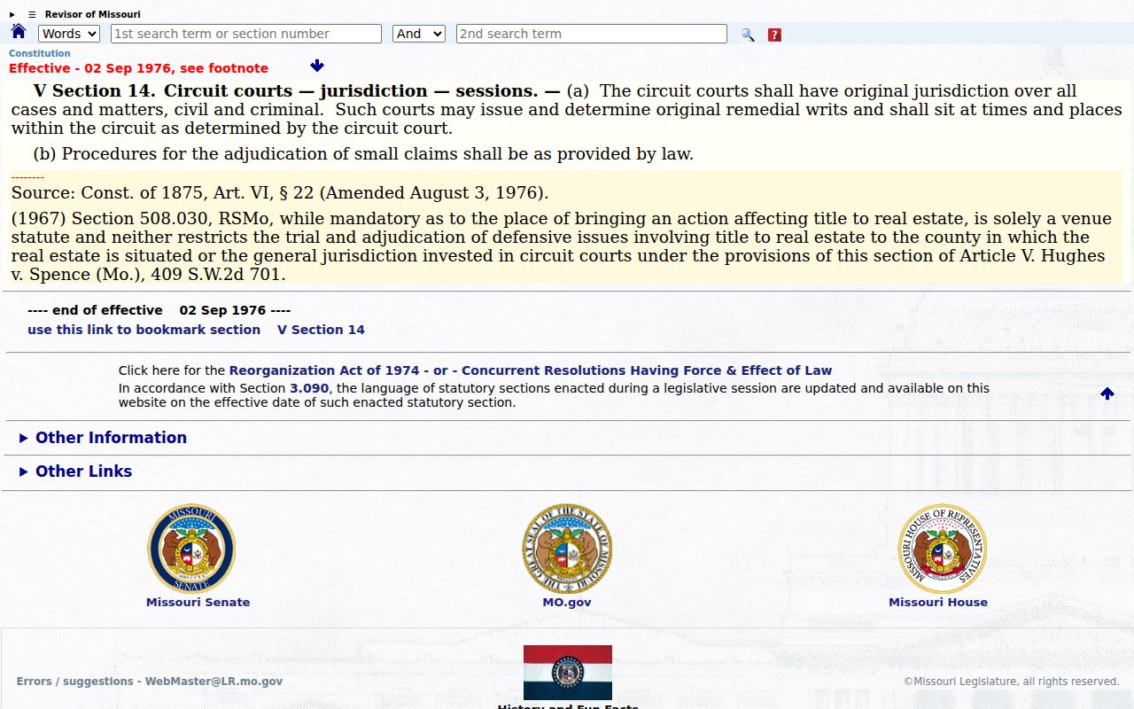 Pemiscot County civil docket circuit court jurisdiction reference