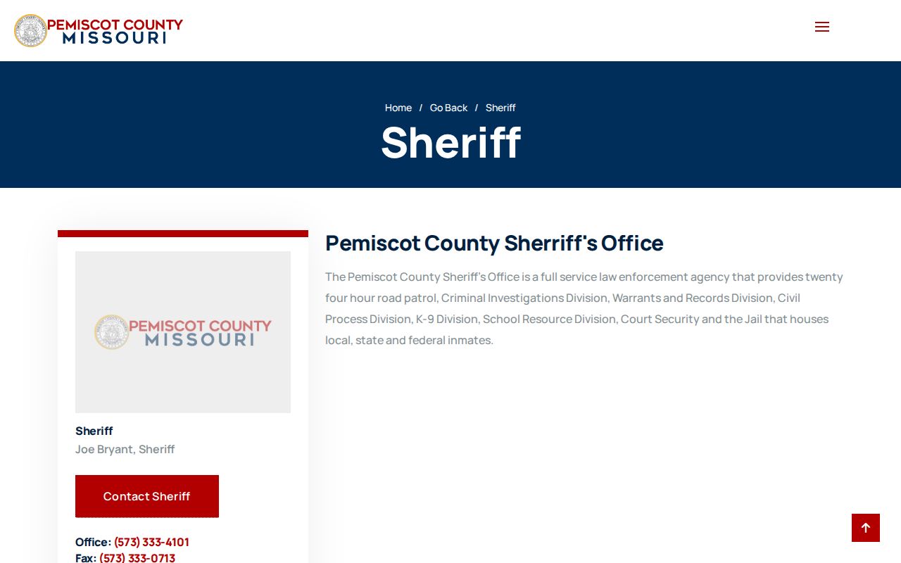 Pemiscot County criminal docket sheriff and warrant records reference
