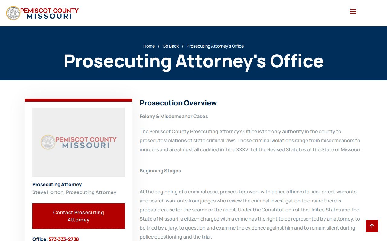 Pemiscot County criminal docket prosecutor process reference