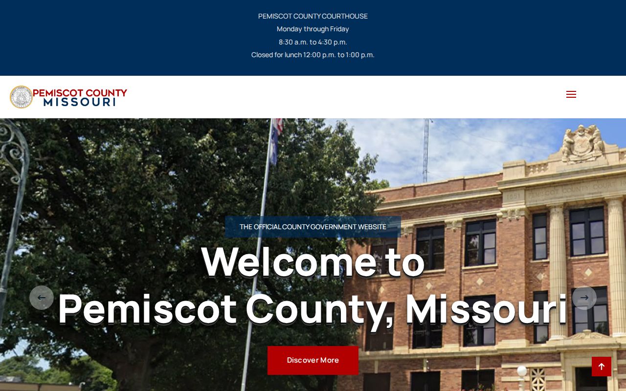 Pemiscot County court docket reference from the official county home