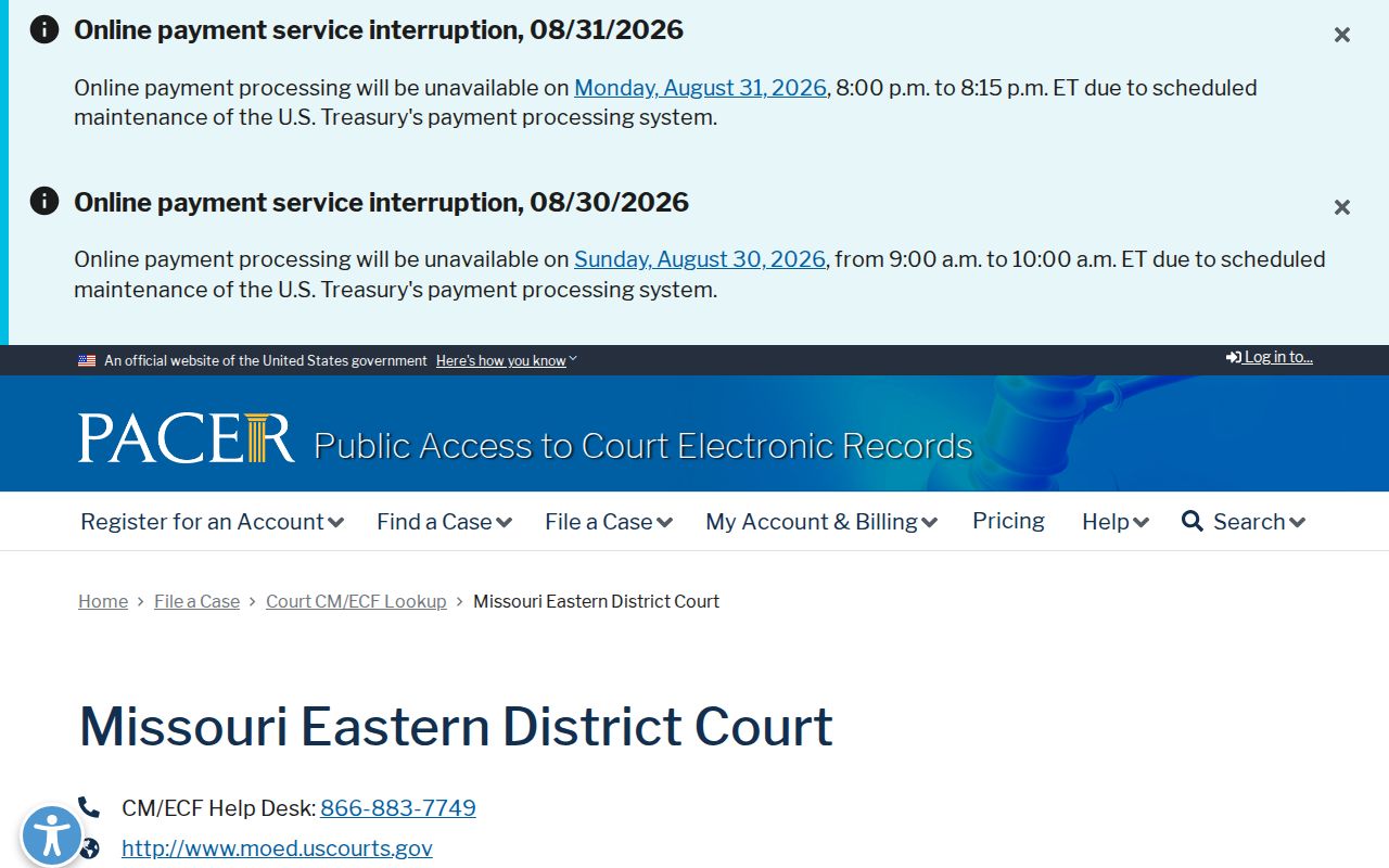 Steele court records federal CM ECF docket boundary reference